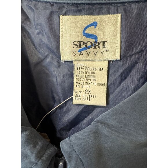Sport Savvy Quilted Barn Jacket Pants‎ Set 2X Blue Comfy Outerwear - Picture 2 of 7